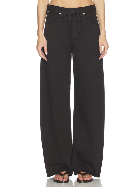Citizens Of Humanity Denim - NWT Citizens of Humanity Brynn Drawstring Denim Trouser in Carob, Dark Brown, 26